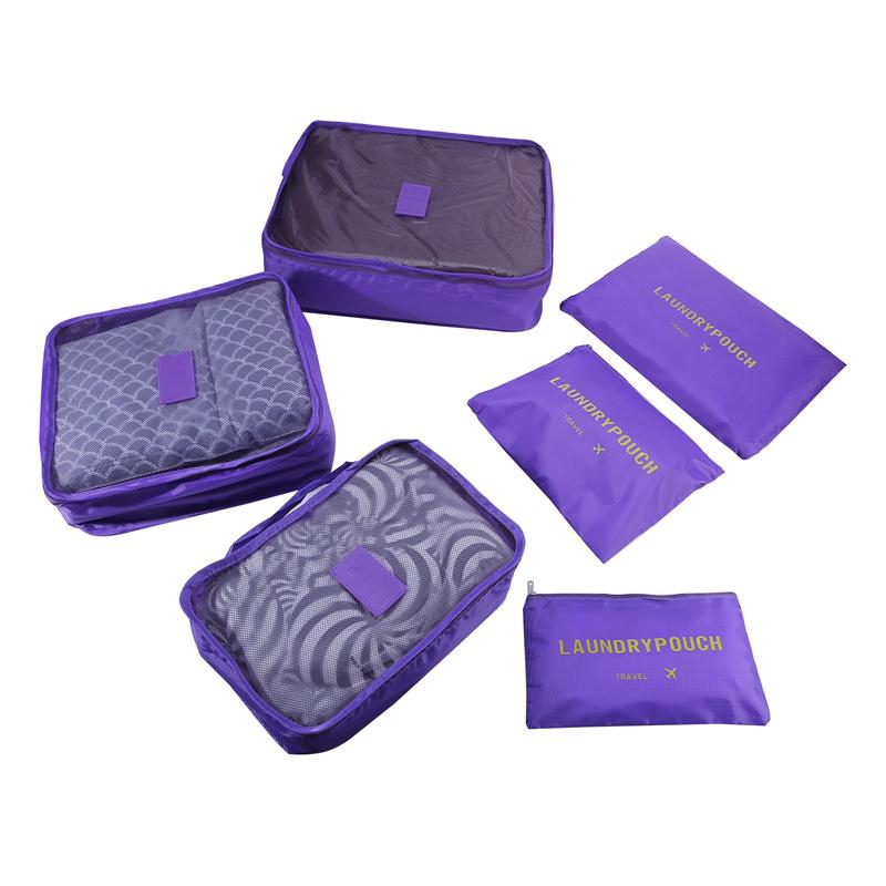 6 Stück Reise-Organizer Aufbewahrungsbeutel Tragbarer Reisekoffer-Organizer Reisetasche für Damen Gepäck-Organizer Kleider Schuhe Tasche