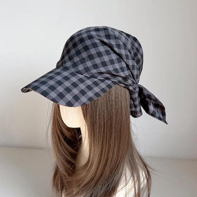 Dámská Móda Retro Kostkovaná Čelenka Klobouk - Zeštíhlující, Ochrana proti Slunci Letní Čepice
