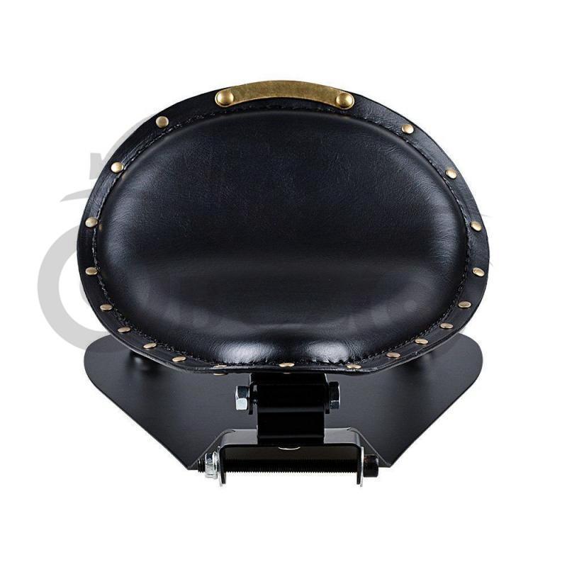 Harley Motorcycle Retro Leather Seat with Copper Rivets & Spring Cushion