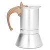 Moka Herd Kaffeekocher Professioneller Metall Italienischer Kaffeekocher für Zuhause Reise Silber 150ml