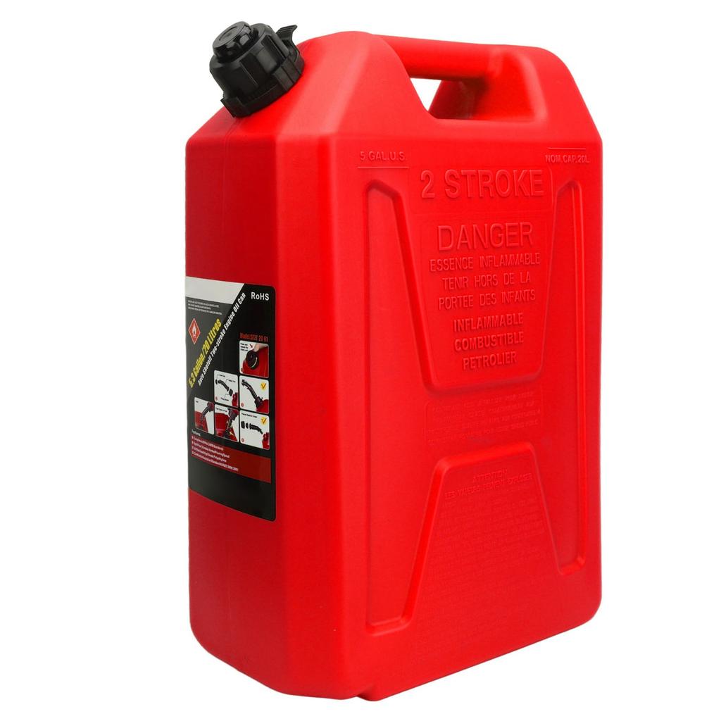 20L Gas Can HDPE Anti Static Self Exhausting Gasoline Oil Petrol Storage Cans Backup Fuel Container Red