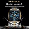 Top Brand New Square Men's Watch Multifunctional Business Quartz Waterproof Luminous Watch