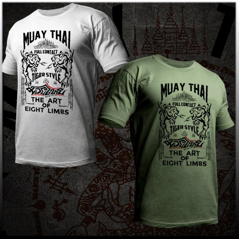 

Футболка Муай Тай Тайский бокс янтра тату тигра Футболка Боевые искусства тайский боксер 3XL
