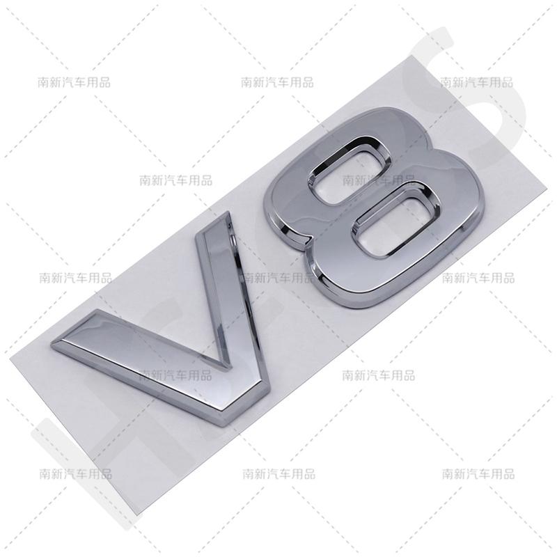 3D ABS Chrome V8 Letters Car Fender Badge Sticker V8 Emblem Badge Logo Car Styling Accessories