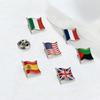 Custom 16*19mm Country Flag Pins for Traveller Personalized Stainless Steel Europe America Flag Brooches For Women Men Gift