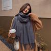 Scarf for Women, New Style Winter Wool Imitation Cashmere Scarf, Pure Color, Versatile Men"s Shawl,