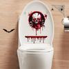 Spooky Halloween Decorations Set Self-Adhesive Skull Bat Wall Stickers for Bathroom Waterproof and Removable Toilet Seat Lid