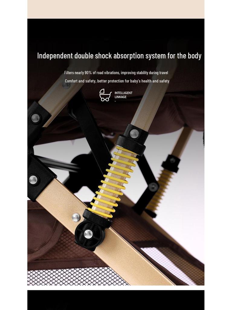 Detachable Twin Dragon & Phoenix Lightweight Folding Stroller for Newborns and Infants