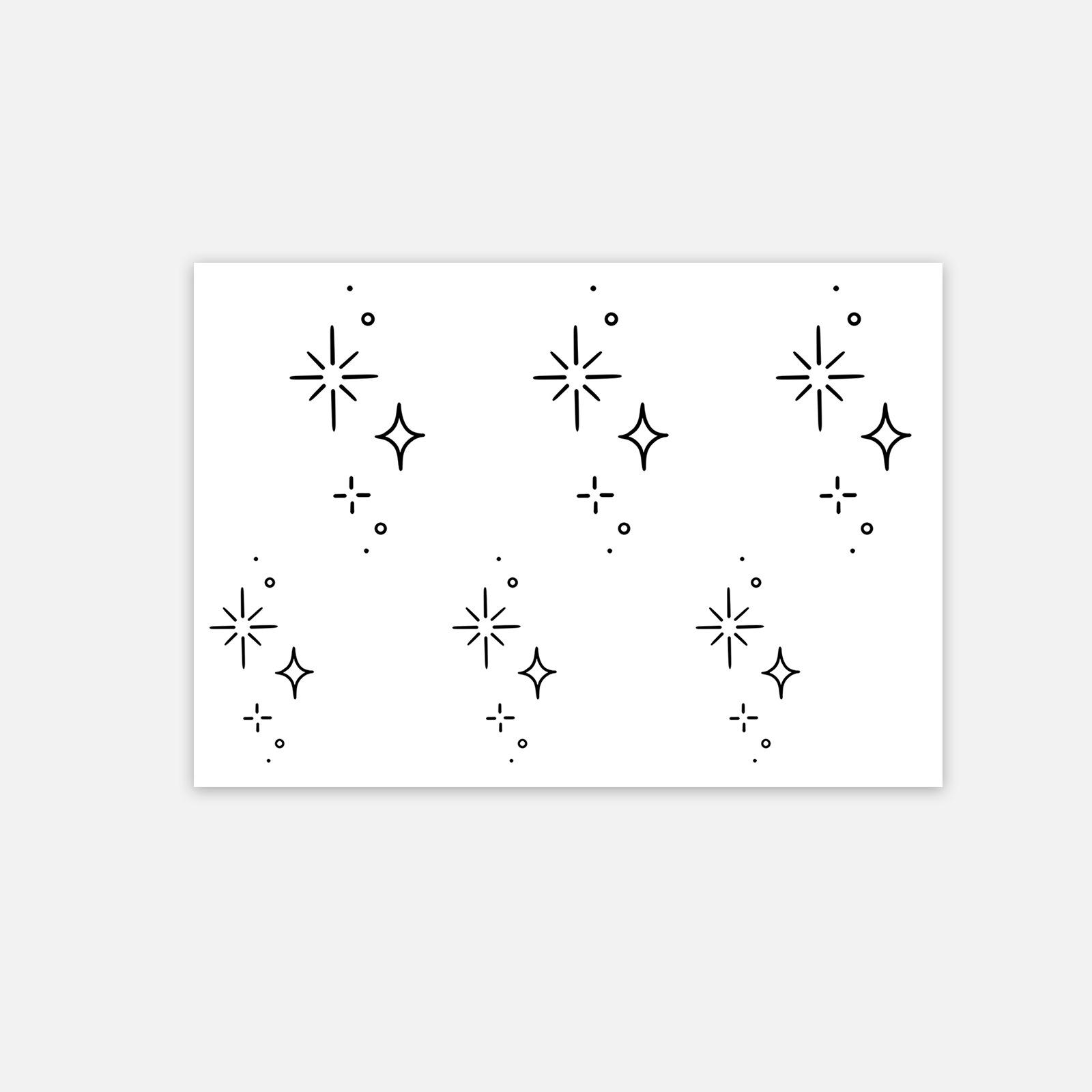 

Herbal Juice Small Picture Stars Twinkling Tattoo Sticker Semi-Permanent Waterproof Lasting Non-Reflective Tattoo Sticker 10*7