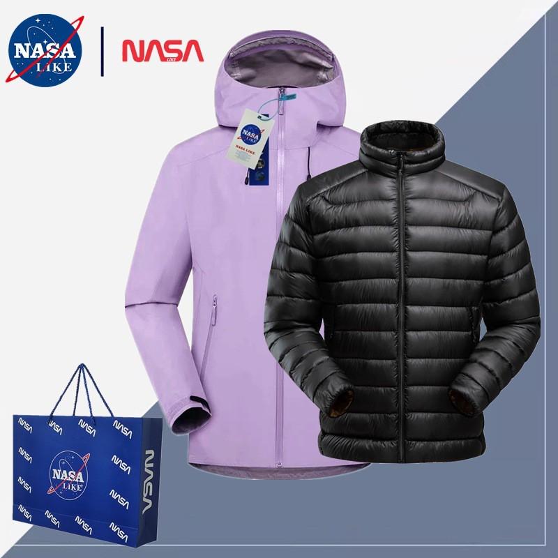 LT Series Unisex Outdoor 2-in-1 Jacket With Duck Down Liner Hiking Skiing Camping