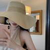 2026 new vacation mature woman curved edge straw hat big brim women summer travel beach sun protection hat seaside