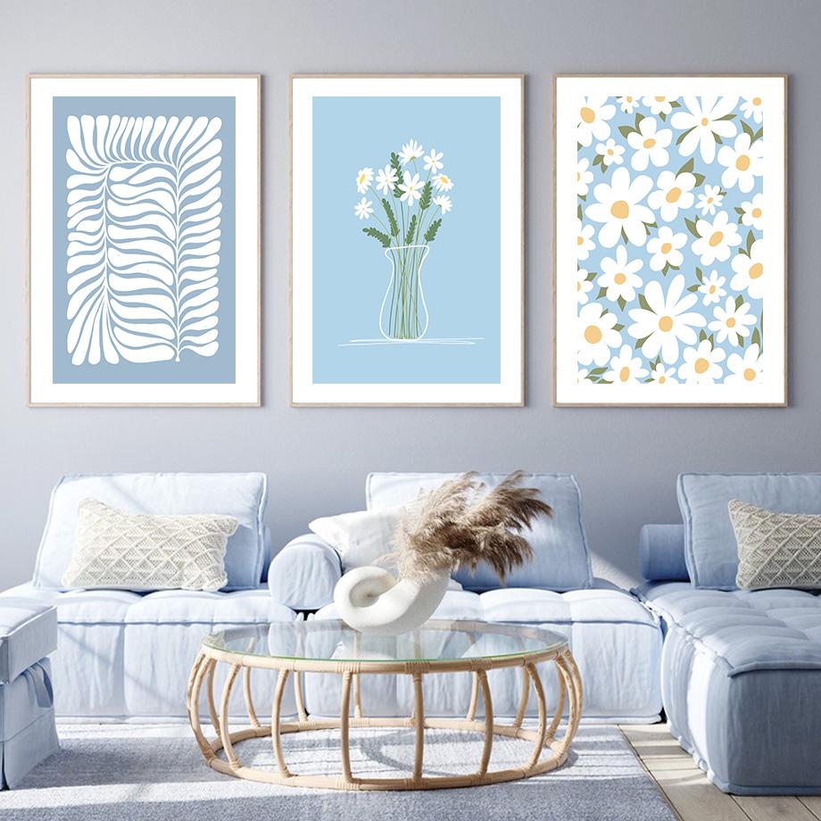Blue Henri Matisse William Morris Flower Market Wall Art Canvas Painting Posters And Prints Wall Pictures For Living Room Decor