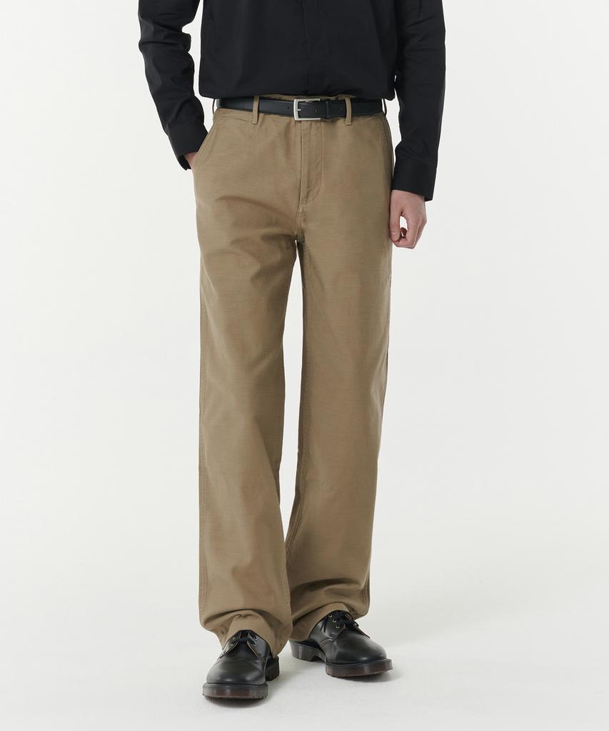 MUSINSA STANDARD Back Satin Officer Pants [Sand Beige]