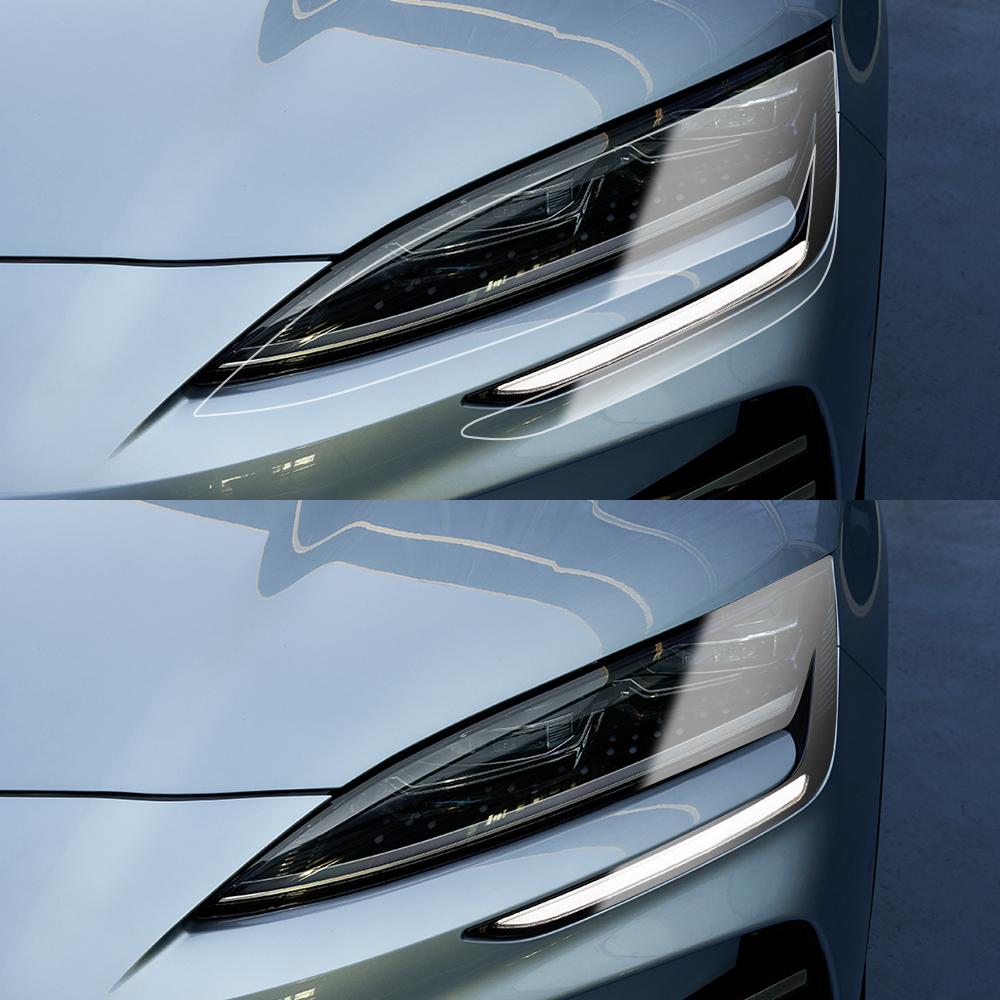 Car Headlight Protective Film for BYD Seal U 2026-2026 Smoke Black TPU PPF Pre Cut Anti-Scratch Vinyl Wrap Kit High-Gloss Film
