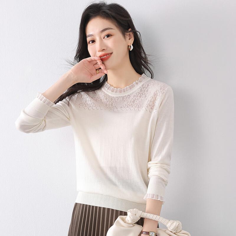 Mokana Women's Versatile Long Sleeve Wool Blend Sweater