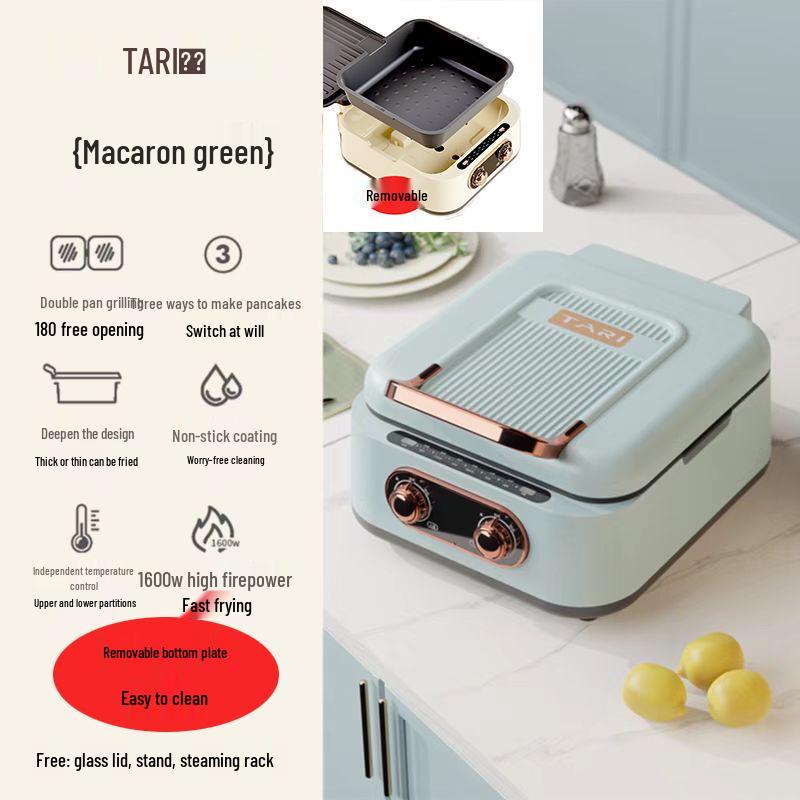 Electric Non-Stick Pancake Maker: Double-Sided Heating Griddle & Crepe Pan for Breakfast.