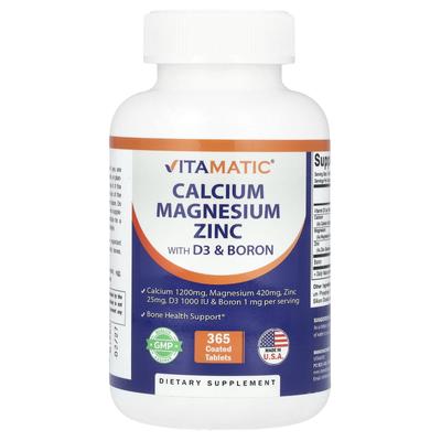 Calcium, Magnesium, Zinc (with D3 and Boron), Coated 365 Tablets