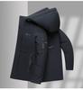 Men's Detachable Hooded Cotton Coat for Business Casual Dads