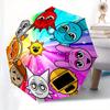 1pc Sprunki-Rainbow Themed High-quality Umbrella,Automatic Opening and Closing Umbrella,Multi-functional Umbrella G0811286