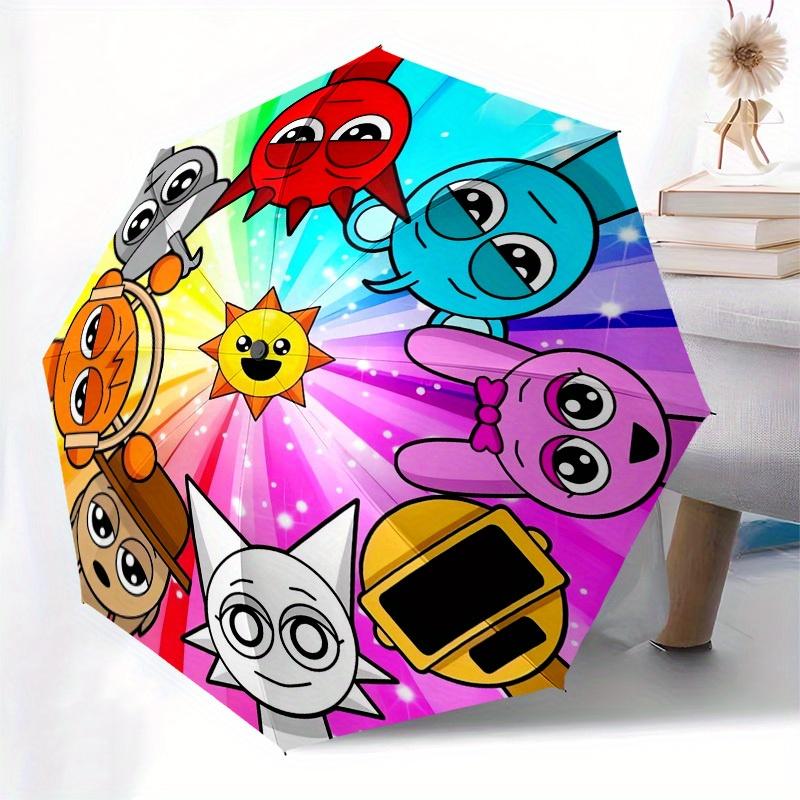 1pc Sprunki-Rainbow Themed High-quality Umbrella,Automatic Opening and Closing Umbrella,Multi-functional Umbrella G0811286