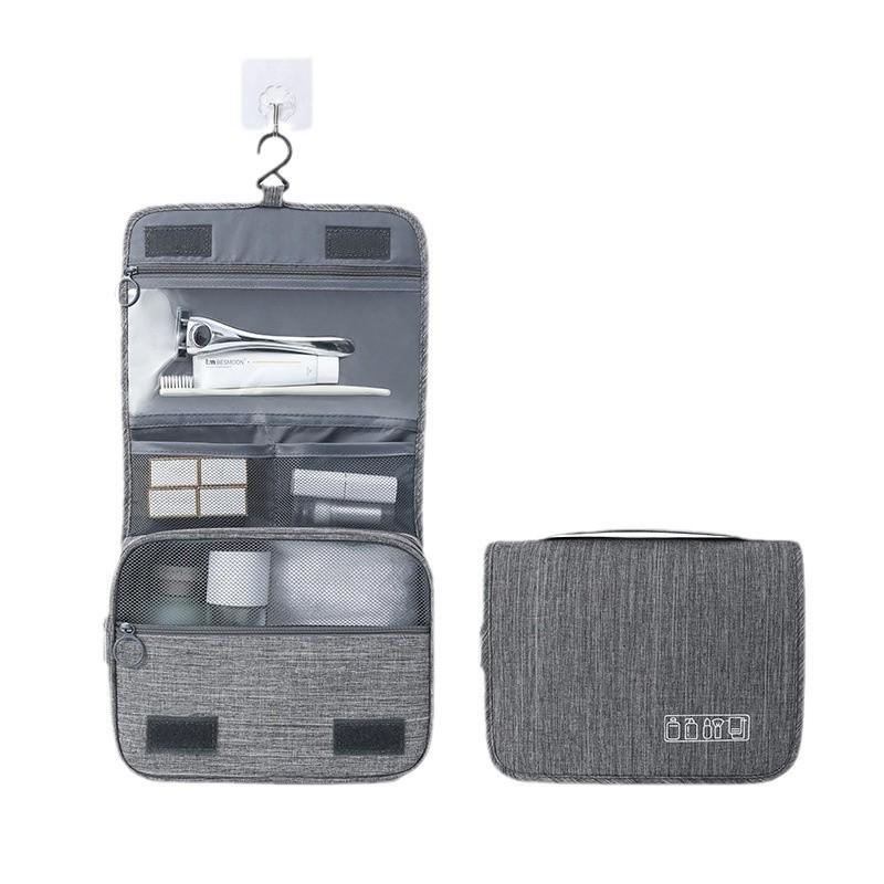Cationic Hanging Wash Bag: Frosted Wet/Dry Separation Makeup & Travel Storage