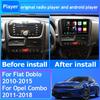 Android 14 Car Radio For Fiat Doblo 2010 - 2015 Multimedia Video Player Navigation Stereo GPS BT Carplay Android Auto 5G WIFI