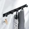 Space-Saving Aluminum Door & Wall Hook for Coats and Hats