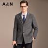 Antonio Men's Wool & Camel Blend Suit Collar Overcoat