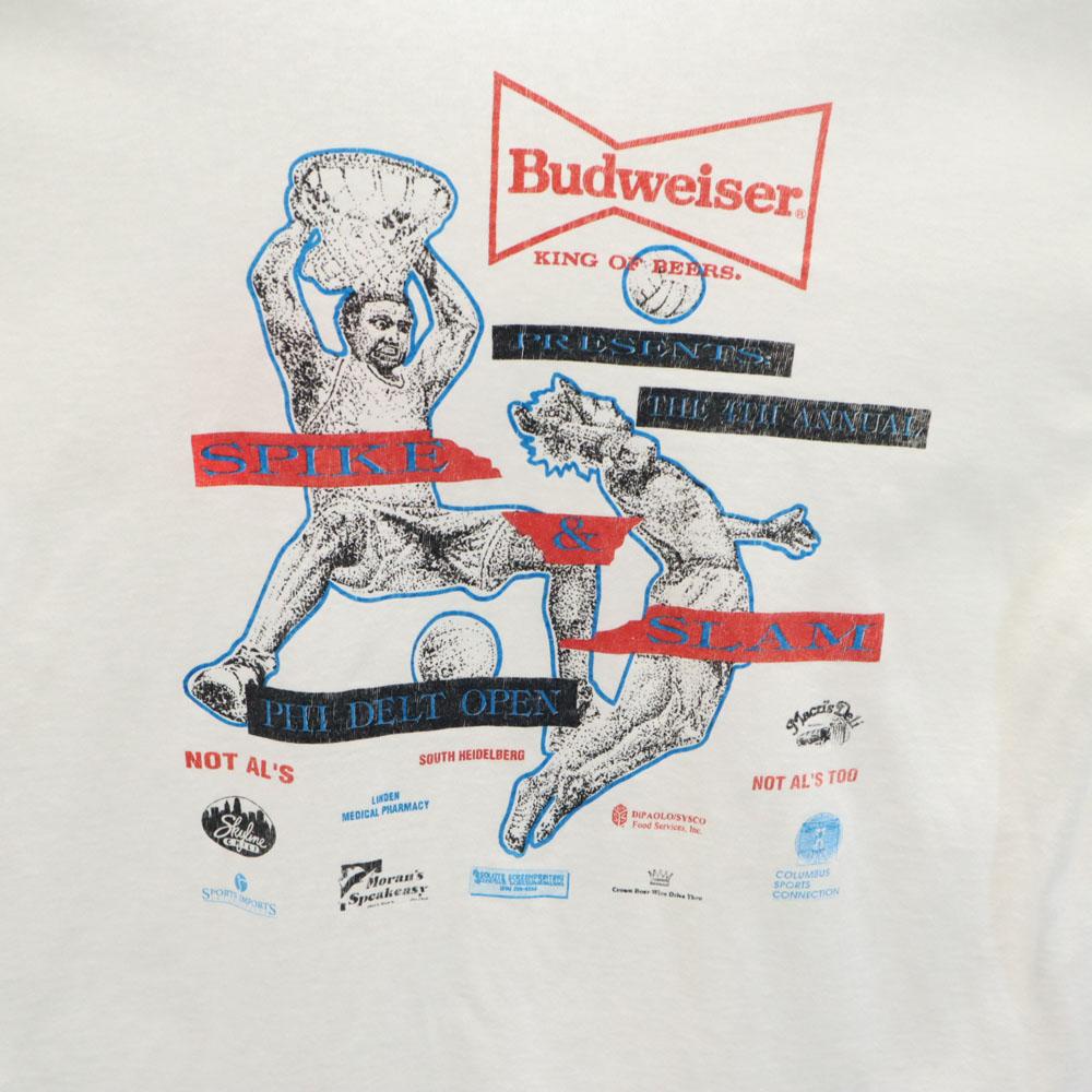 Budweiser 90s Back print Short sleeve Single stitch cut off T-shirt Men's Used