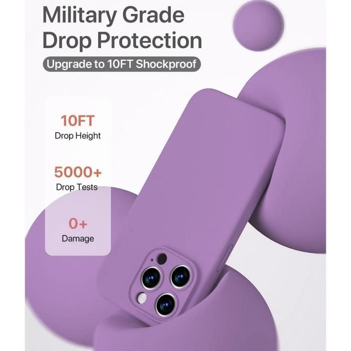 Coque Silicone - pour iPhone 16 Pro Max - Protection Slim - Antichoc - Anti-Rayures - Violet