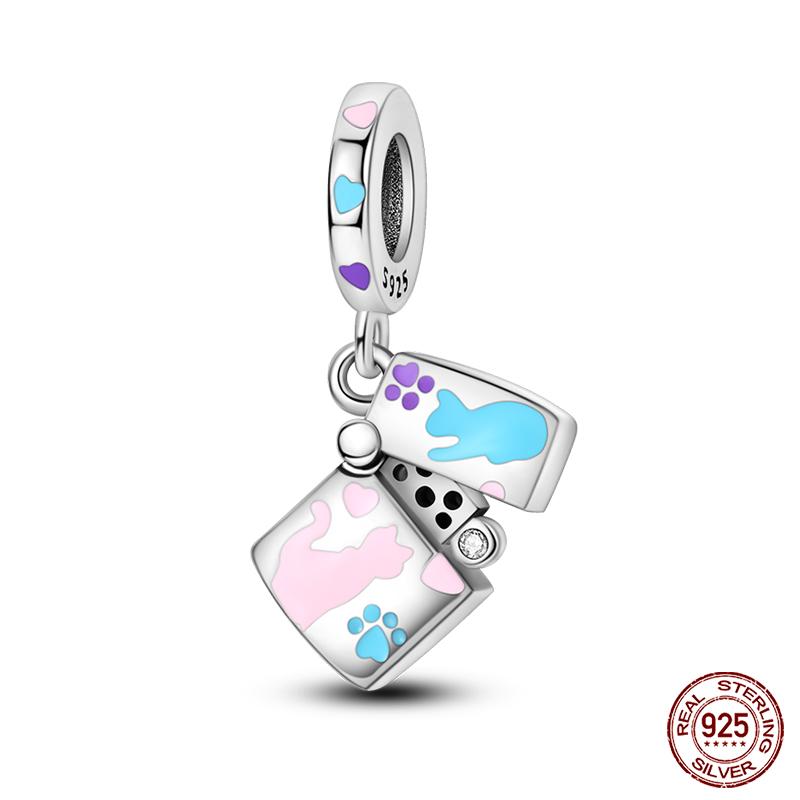 100% Copper Love And Peace Pendants Lovers Balloon Owl Charms Beads Fit Qikaola Original Bracelets Fine Diy Jewelry