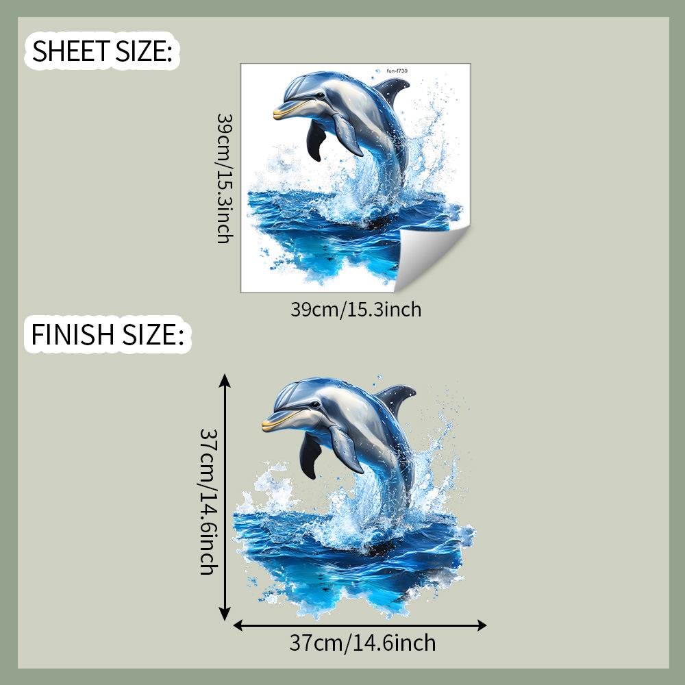 Podmořský svět Delfín Koupelna Domov Pozadí Zkrášlení a Dekorace Samolepky na zeď