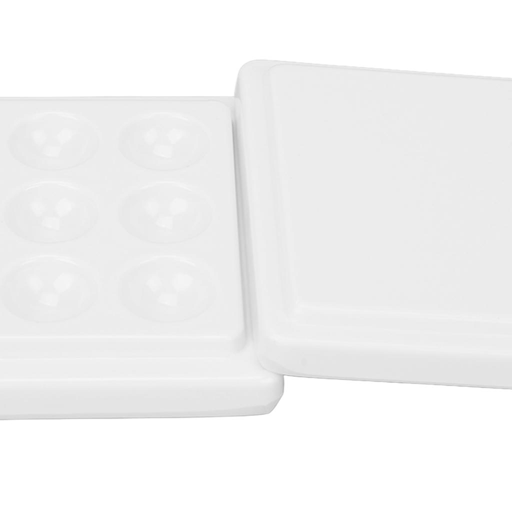 12 Wells Porcelain Paint Palette Dustproof White Watercolor Paint Palette for Nail Art Painting