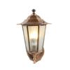 Hexagonal Outdoor Wall Light: European Retro Waterproof Lamp in Antique Bronze Black for Balcony Decor