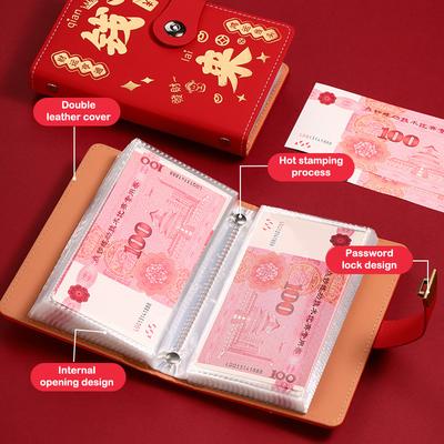 Carnet d'épargne instantané à grande capacité pour espèces, classeur d'épargne 2026 uniquement pour espèces, poche à 100 enveloppes avec budget enveloppe