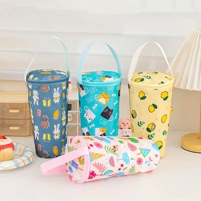 Μονωμένο Θερμικό Κάλυμμα Κούπας με Αφαιρούμενο Καπάκι, Χειρολαβή, Θήκη για Φορητό Μπουκάλι για Ταξίδια, Γραφείο, Φοιτητική Χρήση