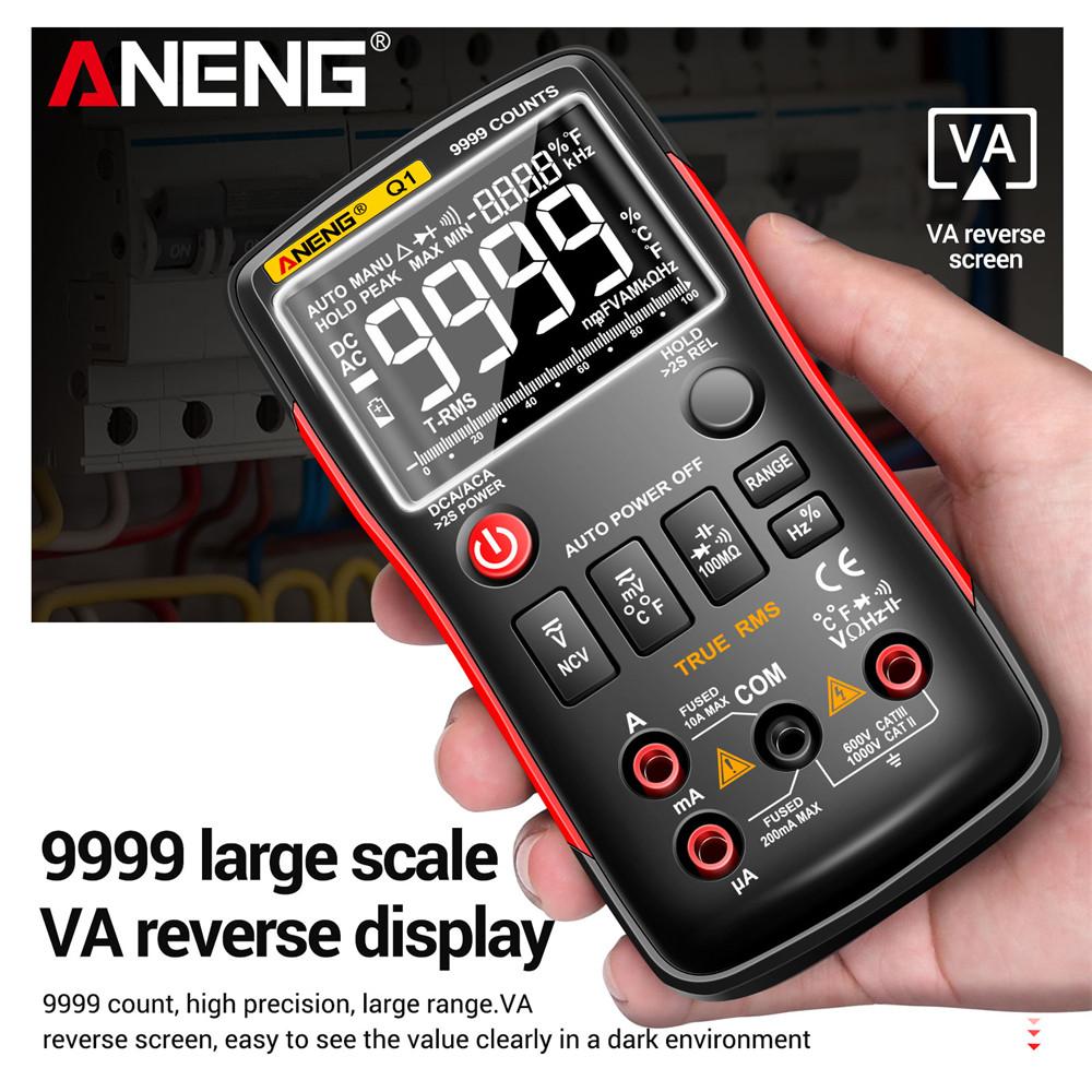 New Professional Smart Multimeter Tester ANENG Q1 Digital Display High Precision Professional True RMS 9999 Counts Auto Range Electrician Tester Tools