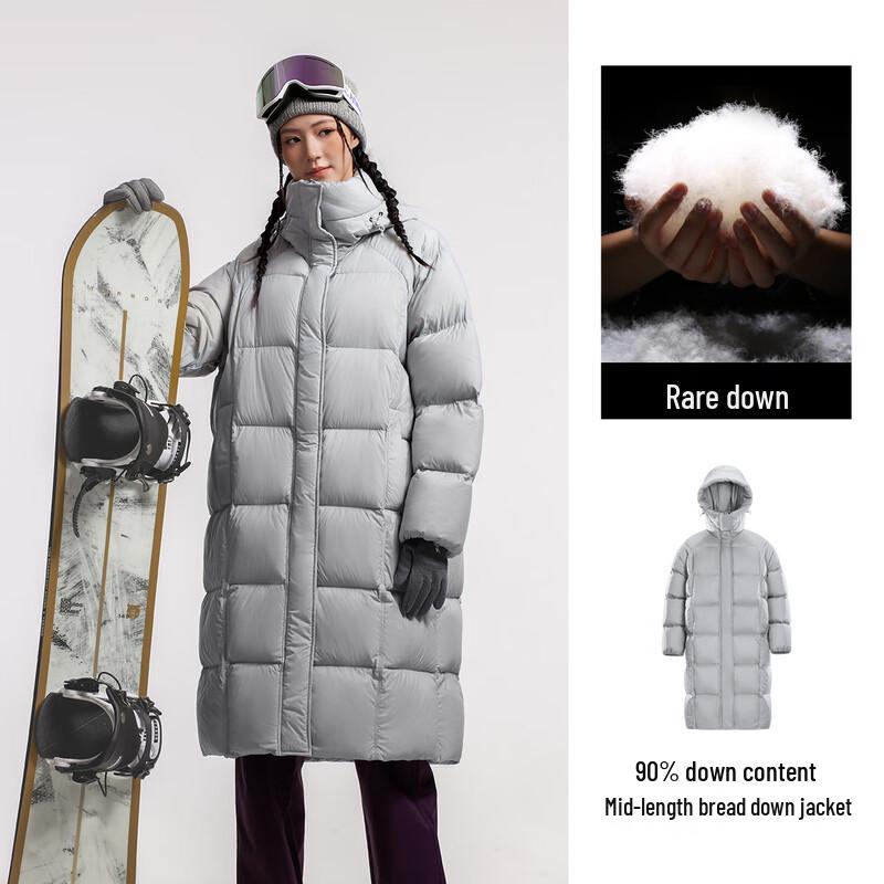 Camel Women's Mid-Length Puffer Down Jacket