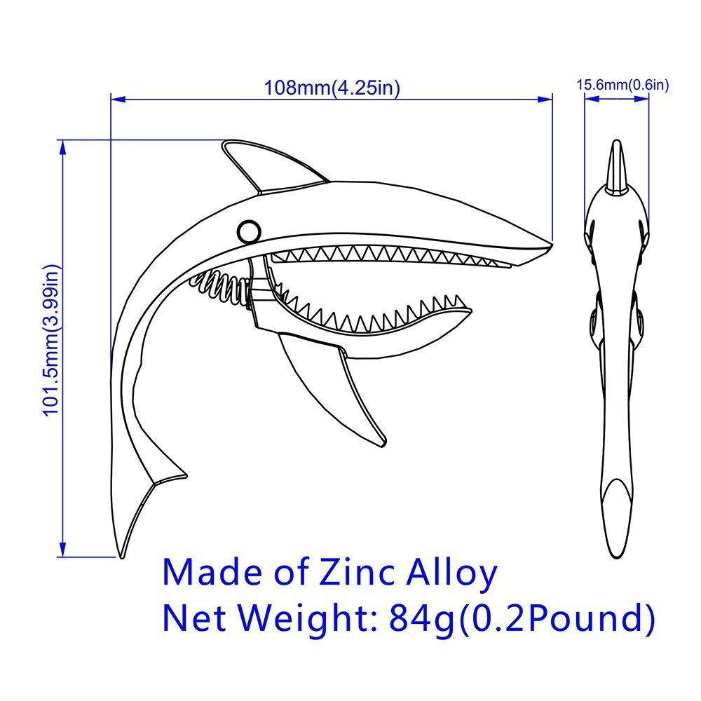 Imelod Zinc Alloy Guitar for Acoustic Electric Comfortable Fretless and Durable Capo, & Guitars, Feel, Buzz-Free, (Silver)