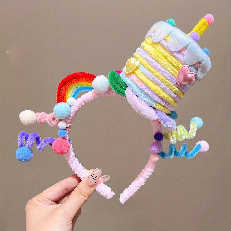 New 1Pc Birthday Party Twisty Hairband, Cute and Whimsical Headwear Hairband, Novel Party Birthday Gift, Photo Prop, Halloween Party Costume