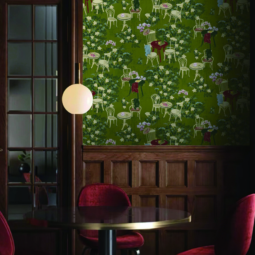 Chic Green Peel And Stick Wallpaper For Living Room Waterproof And Durable Self Adhesive PVC Home Decoration Cabinet Stickers