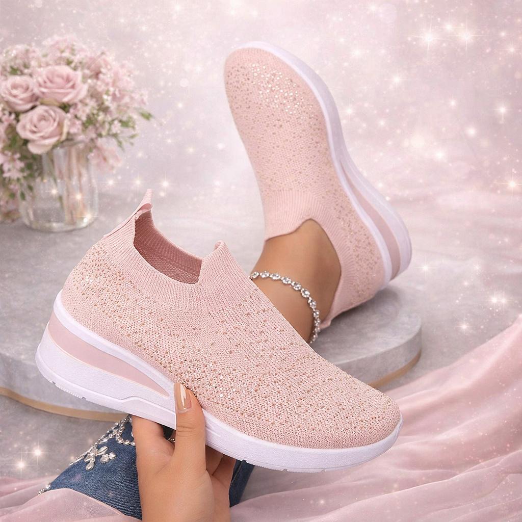 

Women s Sneakers with Rotating Buckle, Breathable Mesh Upper 36 розовый