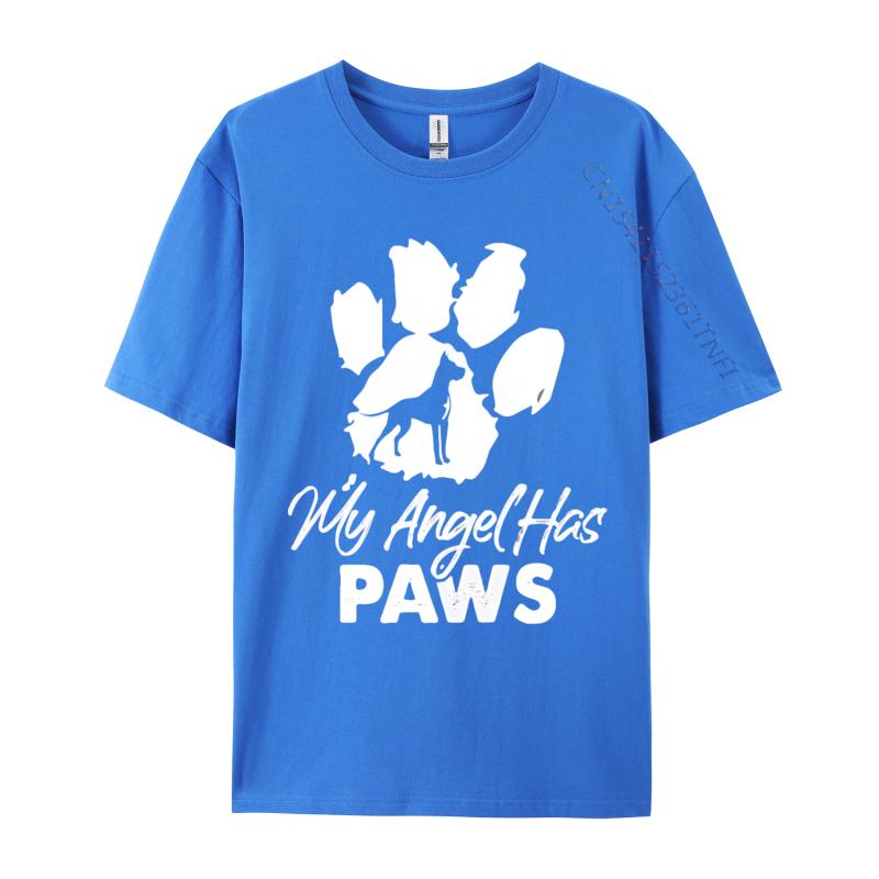 My Angel Has Paws Great Dane Dog Breed Paws Tshirt Unisex Tshirts Vintage Tops Unisex Cotton T Shirts Harajuku Printed Top Tees