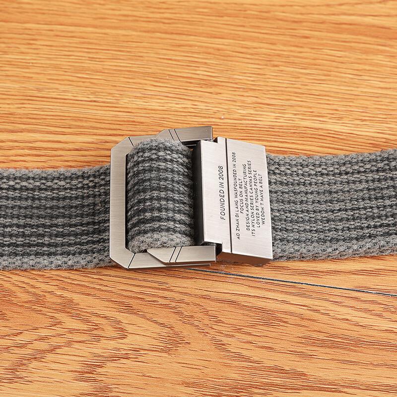 Men's Canvas Double Ring Buckle Belt