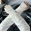Women’s Ice Silk UV Protection Arm Sleeves, Lightweight Breathable Cooling Sun Sleeves, Thin Summer Outdoor Arm Covers for Driving, Cycling