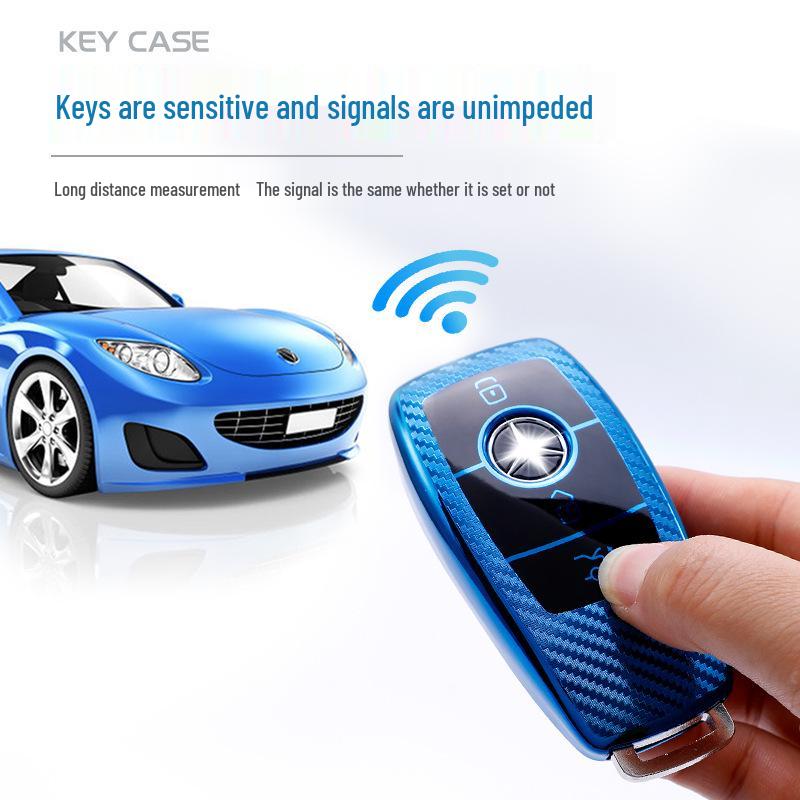Mercedes E-Class Key Shell Carbon Fiber Pattern Cover