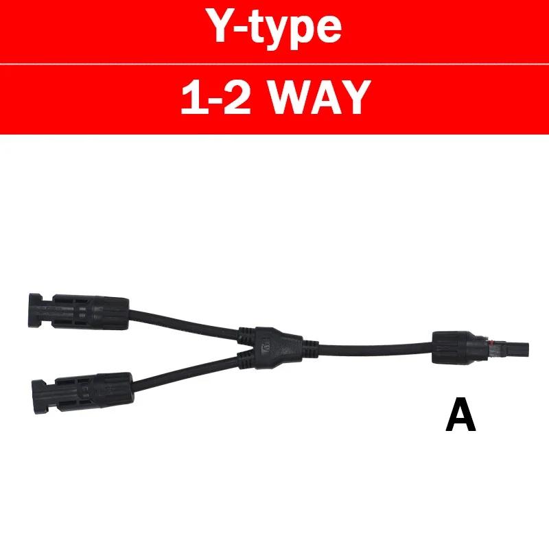 1/5/20/100Set PV Solar Connector  Photovoltaic Male Female Plug Waterproof 3 4 5 Way Y-Type 1 In 2/3/4 Out Solar Kits System
