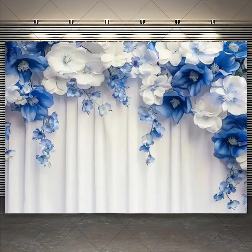 Floral Flower Wall Photoshoot Backdrop Wedding Bridal Shower Engagement Ceremony Party Photography Background Photo Studio Props