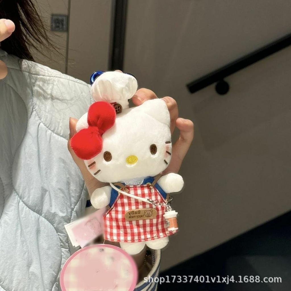 Hot 10Cm Sanrio  Cartoon Plush Doll, Stuffed Toy, Backpack Pendant, Small Gift, Plush Ornament, Gift For Girls