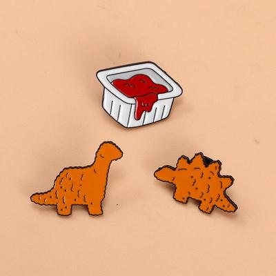 Adorable Dinosaur Cartoon Enamel Brooch Pin Pendant